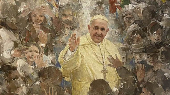 Pintor do Porto oferece obra ao Papa Francisco durante a Jornada Mundial da Juventude