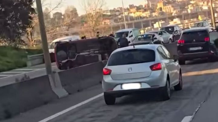 Acidente na Ponte do Freixo Faz Dois Feridos e Causa Corte na A20 em Vila Nova de Gaia